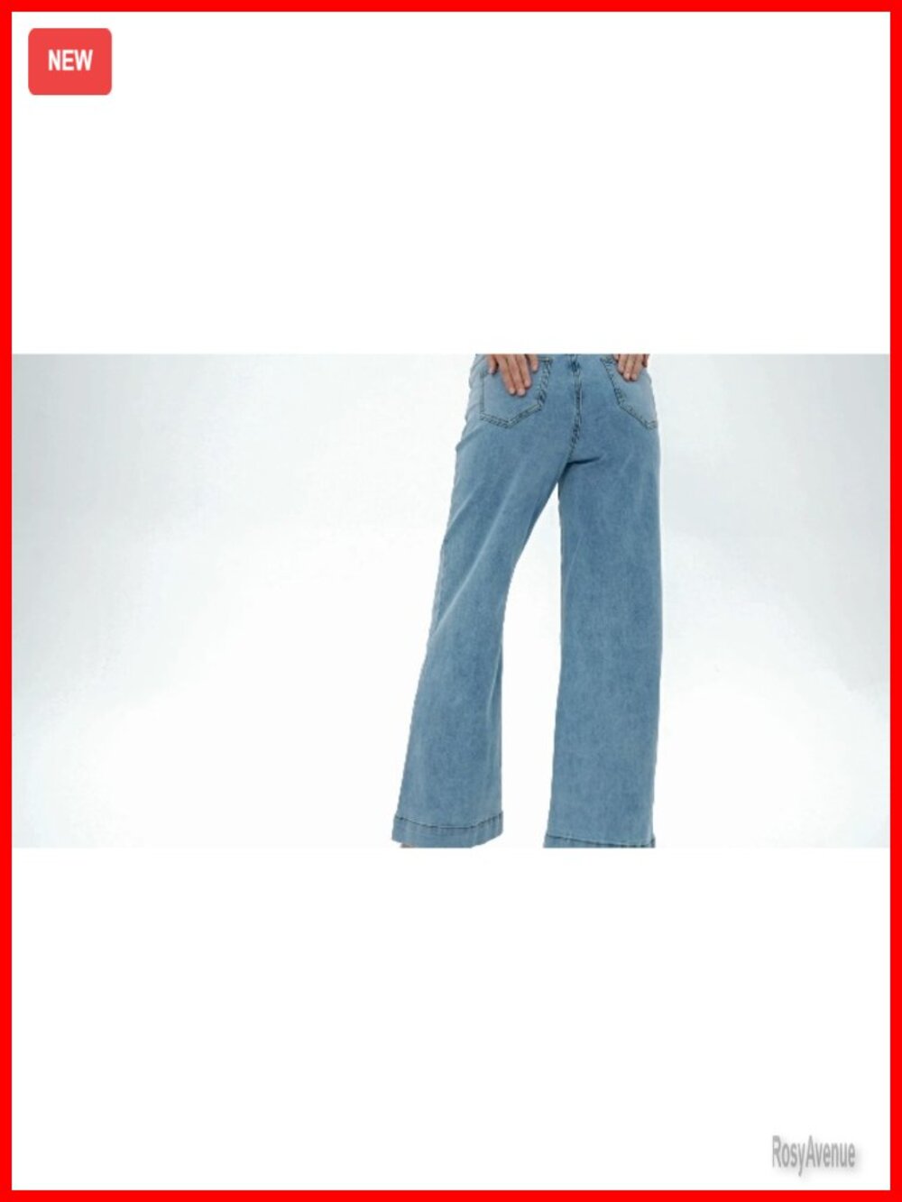 Maternity Jeans Wide Leg High Waisted Full Panel Pregnancy Denim Pants - Picture 6 of 6